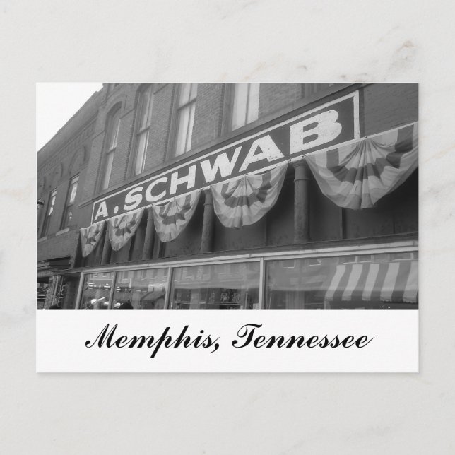 A. Schwab store Memphis Tennessee Vykort (Framsida)