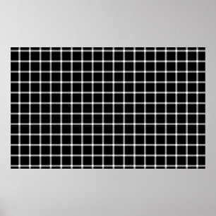 A scintillating black and white grid optiillus poster