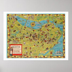 A Scott-Karta i Boston, Massachusetts Poster