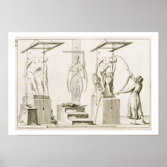 A Sculptor's Studio, c.1800 (engrave) Poster (Framsidan)