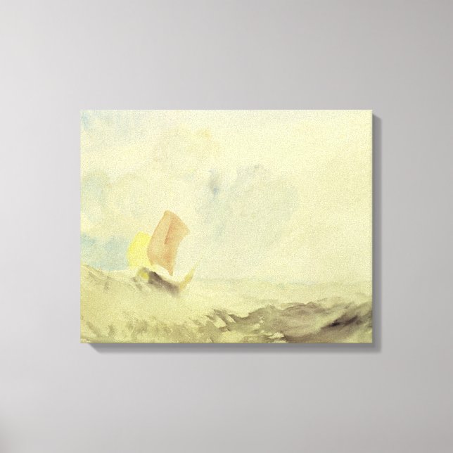 A Sea Biet - A Rough Sea with a Fishing Boat, 182 Canvastryck (Framsida)