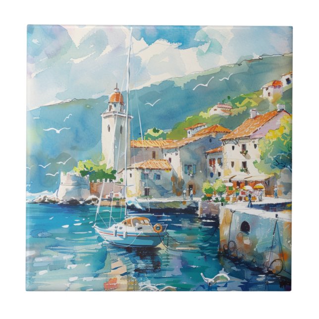 A Sea Port Kakelplatta (Framsidan)