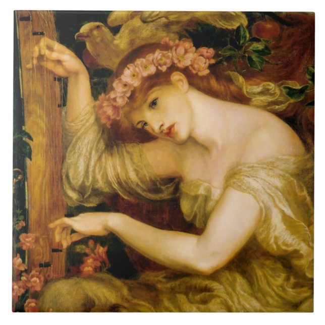 A Sea Spell (av Dante Gabriel Rossetti) Kakelplatta (Framsidan)