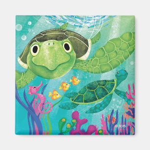 A Sea Turtle Rädding Magnet