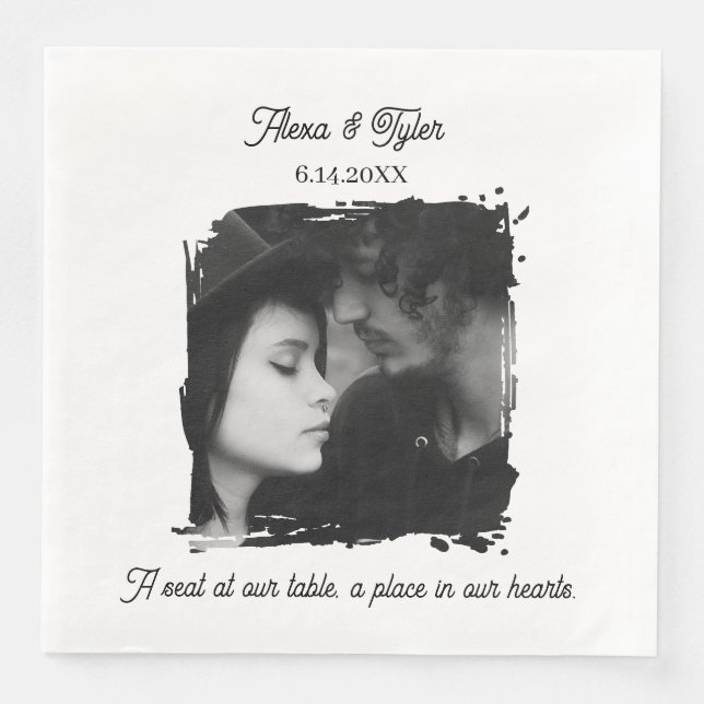 A Seat at our Table | Photo Template Wedding Pappersservett (Framsida)