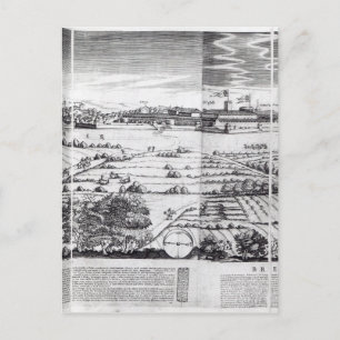 A Section of a Karta of Milan, 1640 Vykort