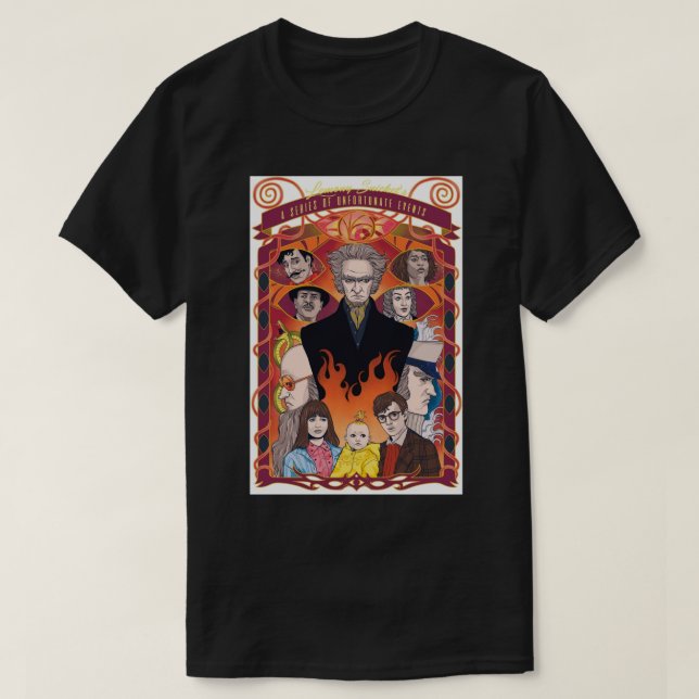 A Series of Unfortunate Events Art Print T Shirt (Design framsida)
