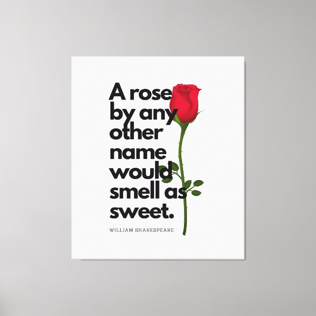 A SHAKESPEARE POEM AND A ROSE  Canvas Print (Framsida)