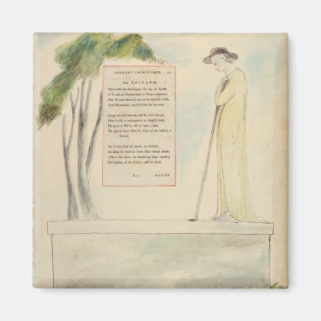 A Shepherd Reading the Epitaph, från Elegy Writy Magnet (Framsidan)
