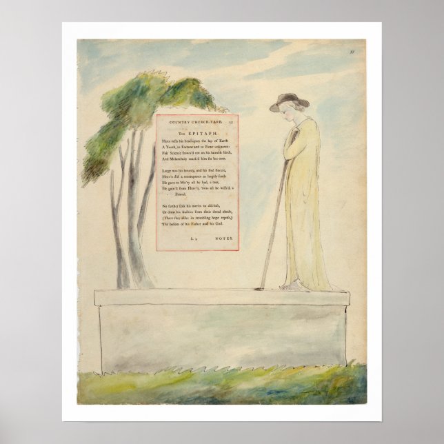 A Shepherd Reading the Epitaph, från Elegy Writy Poster (Framsidan)