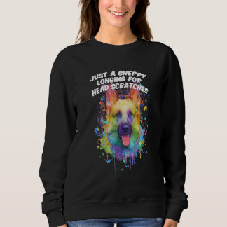 A Sheppy Longing for Head Scratches German Shepher T Shirt