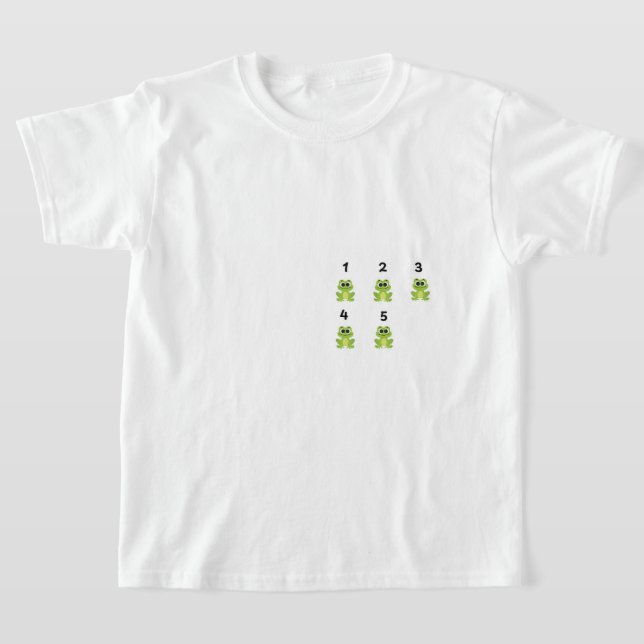 A shirt designed for children to learn  t (Laydown)