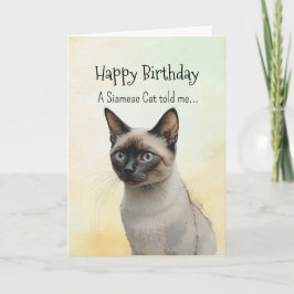 A Siamese Cat Personality Birthday Roligt Animal Kort