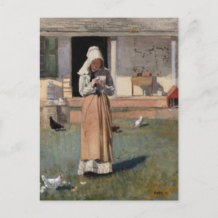A Sick Chicken Winslow Homer Vykort