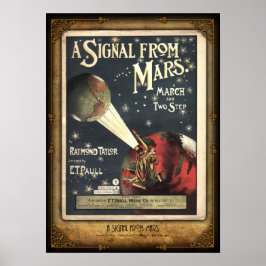 A Signal From Mars Sheet Music Poster