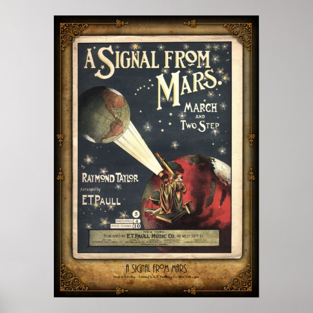 A Signal From Mars Sheet Music Poster (Framsidan)