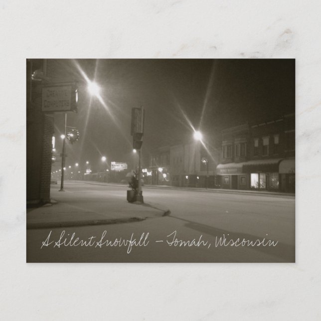 A Silent Snowfall - Tomah, Wisconsin Vykort (Framsida)