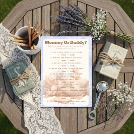 A Silly Goose Blue Guess Who Game card Inbjudningar