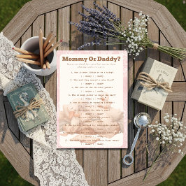 A Silly Goose Pink Guess Who Game card Inbjudningar