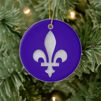 A Silver Fleur-de-lys Hanging Ornament Dekoration