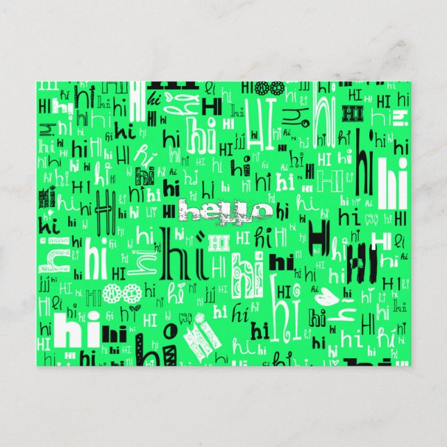 A Simple Hej Part Deux-vykort - Lime Vykort (Framsida)