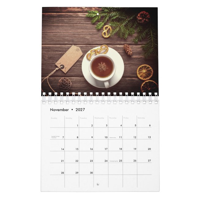 A simple life calendar, rustic and simple calendar kalender (Nov 2027)
