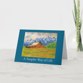 A Simpler Way of Life Greeting Card Kort