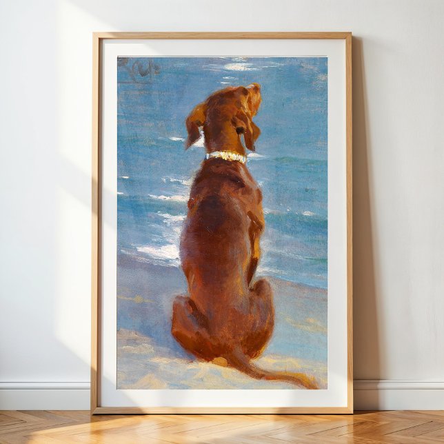 A sitting brown dog by P.S. Kroyer Poster (Skapare uppladdad)