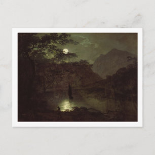 A Sjö från Moonlight, c.1780-82 (olja på arbetsyta Vykort