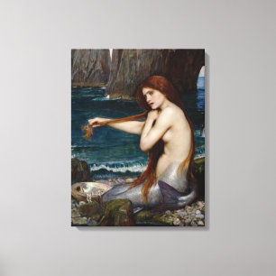 "A Sjöjungfru" av John William Waterhouse Canvas