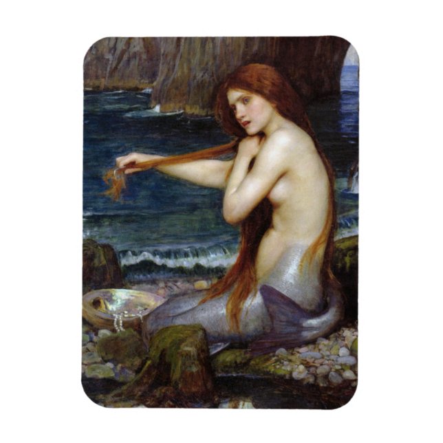A Sjöjungfru [John William Waterhouse] Magnet (Vertikal)