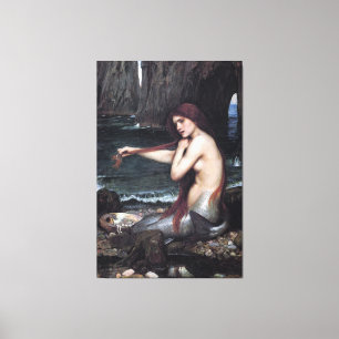 A Sjöjungfru John William Waterhouse Mythological Canvastryck