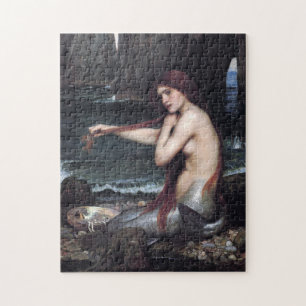 A Sjöjungfru John William Waterhouse Mythological Pussel