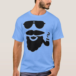 A skägg och röret svart t shirt