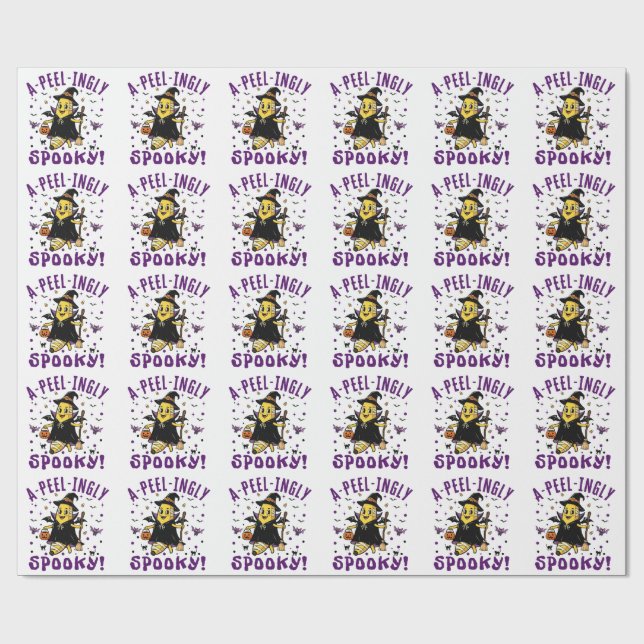 A-skal-talande Halloween Banana Design Presentpapper (Platt)