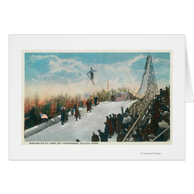 A Ski Tournament Jump Hälsningskort (Framsidan Horizontal)