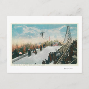 A Ski Tournament Jump Vykort
