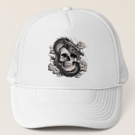 A SKULL AND A DRAGON Trucker Hat Keps