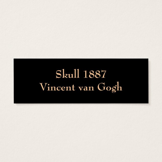 A Skull av Vincent van Gogh Litet Visitkort (Baksidan)