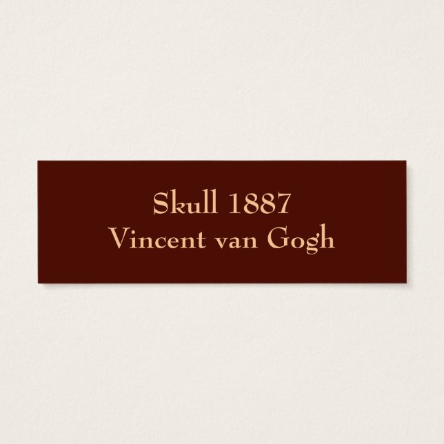 A Skull av Vincent van Gogh Litet Visitkort (Baksidan)