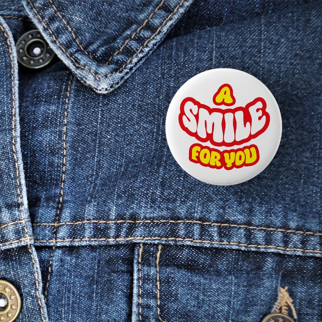 A Smile For You-märke/ Knapp (A smile for you - yellow)
