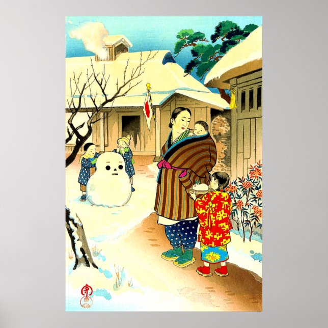 A Snö Man Hiyoshi Mamoru 1950 Poster (Framsidan)
