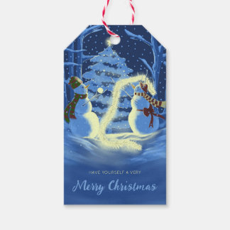 A Snowman Christmas Presentetikett