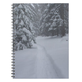 A Snowy Väg Anteckningsbok
