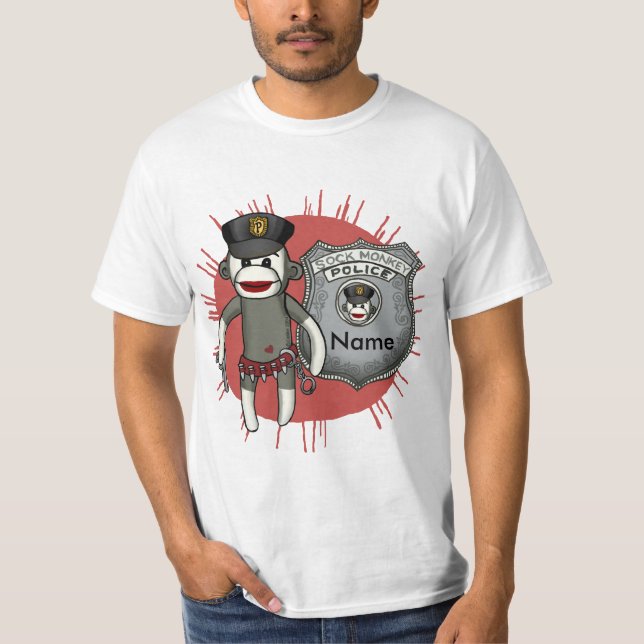A Sock monkey polis t-shirt (Framsida)