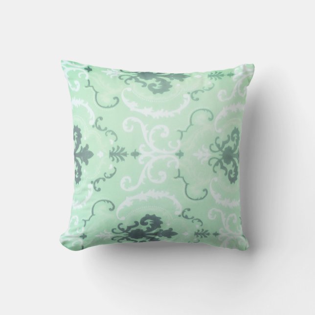 A soft pastel green Throw Pillow Kudde (Framsida)