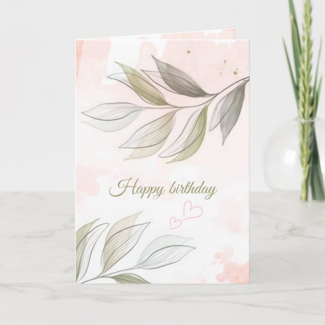A Soft Touch Birthday Card Kort (Framsida)