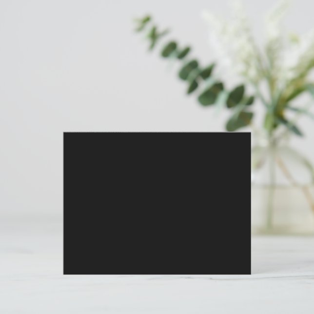 A solid black textured surface fills the entire  vykort (Stående Fram)