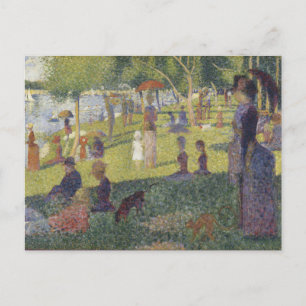 A Söndag Aftermidön La Grande Jatte Seurat Vykort