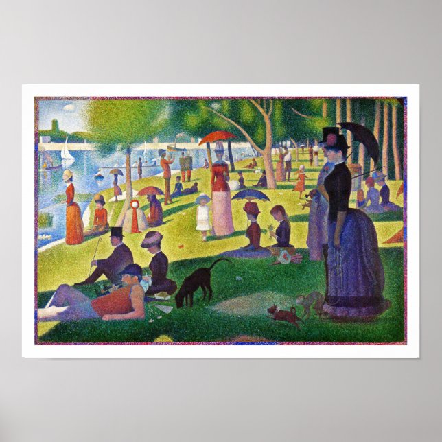A Söndag eftermiddag om La Grande Jatte av Seurat Poster (Framsidan)